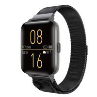 Kalakate Smart Watch for Android iOS Phones, IP68 Waterproof Sport Watch for Men Women, Fitness Smartwatch with Heart Rate Monitor Sleep Tracker, 1.54" Full-Touch Screen, Black Stainless Steel Band