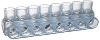 Morris Products 97402 Multi-Cable Connector, Insulated, Dual Entry, Clear, 8 Ports, 250 - 6 Wire Range