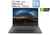 Lenovo Legion 17.3 Inch FHD IPS Gaming Laptop 9th Gen Intel 6-Core i7-9750H up to 4.5 GHz, 32GB RAM, 256GB PCIe SSD + 1TB HDD, NVIDIA GeForce GTX 1660 Ti 6GB GDDR6, Windows 10