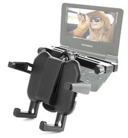 DURAGADGET in-Car Headrest Mount w/Adjustable Arms - Suitable for Use with Sylvania | SDVD7014-MBLUE Widescreen & SDVD7014-Black 7-Inch Portable DVD Player