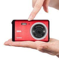 Mini Digital Camera,Vmotal 12MP HD 3.0 inch TFT LCD Screen Rechargeable Digital Camera for Kids,School,Students,Holiday,Family,Friends (Red)