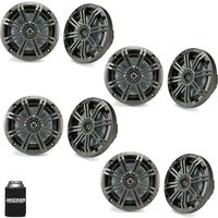 KICKER 6.5" Charcoal Marine Speakers (Qty 8) 4 Pairs of OEM Replacement Speakers