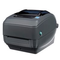 Zebra - GX430t Thermal Transfer Desktop Printer for labels, Receipts, Barcodes, Tags, and Wrist Bands - Print Width of 4 in - USB, Serial, and Parallel Port Connectivity - GX43-102510-000