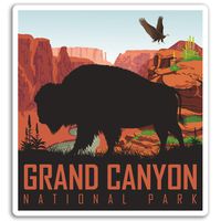 2 x 10cm Grand Canyon Vinyl Stickers - Arizona USA Sticker Laptop Luggage #17078 (10cm Wide)