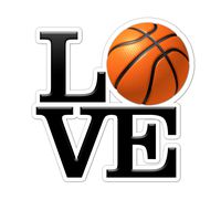 Decal Serpent Love Basketball Color Vinyl Sports Car Laptop Sticker - 6"