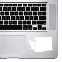 StickAny Palm Series Washington WA Sticker for MacBook Pro, Chromebook, and Laptops (White)
