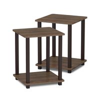 Furinno Simplistic End Table, Walnut/Brown