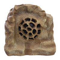 Alpine Corporation Waterproof Bluetooth Rock Speaker - Solar-Powered Outdoor Wireless Speaker for Patio, Pool, Deck, Garden - 50-Foot Range, Brown (Renewed)