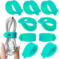 ELFRhino Reusable Cord Organizer Cable Straps Keeper Holder Cable Ties Wire Ties for Phone Charging Cord Electronics Electrical Computer PC Wire Wrap Manager Management(Set of 9)