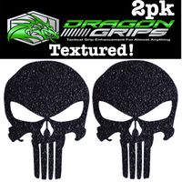 Punisher Skull Grip Tape Decal for tumblers Phone Cases Laptop Gun (Black)