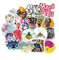 100 Pcs Fashion Cool Mixed Laptop Stickers Vinyl Car Stickers Motorcycle Bicycle Luggage Decal Graffiti Patches Skateboard Stickers Random Laptop Sticker Pack for Kid and Adult (M-B)