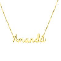 Personalized Name Necklace 18K Gold Plated New Mom Bridesmaid Gift Jewelry for Amanda