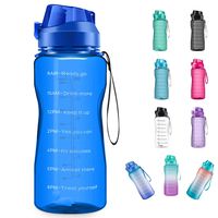 4AMinLA Motivational Water Bottle 2.2L/64oz Half Gallon Jug with Straw and Time Marker Large Capacity Leakproof BPA Free Fitness Sports Water Bottle