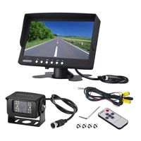Heavy Duty Vehicle Backup Camera System for Bus,Truck,Van,Travel Camping Trailer, RV, Pickup and Motor Home, Waterproof Night Vision HD Wide Angle Rear View Camera with 7 inch Monitor kit(12V 24V)