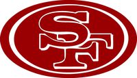 TDT Printing & Custom Decals 9"x 6" San Francisco 49ers Vinyl Sticker for Car or Truck Windows, Laptops etc.
