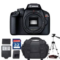 Canon EOS Rebel T100 / 4000D DSLR Camera (Body Only) + Professional Accessory Bundle