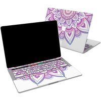 Lex Altern Vinyl Skin for MacBook Air 13 inch Mac Pro 16 15 Retina 12 11 2019 2018 2017 2016 Indian Mandala Purple Beautiful Pattern Boho Touch Bar Wrap Trackpad Cover Keyboard Decal Sticker Top