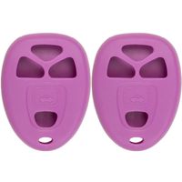 Keyless2Go New Silicone Cover Protective Cases for Remote Key Fobs with FCC KOBGT04A OUC60270 OUC60221 - Black (2 Pack) (Purple)