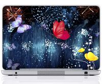 Meffort Inc 17 17.3 Inch Laptop Notebook Skin Sticker Cover Art Decal (Included 2 Wrist pad) - Colorful Flying Butterflies