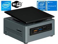Intel NUC 6 Essential Kit (NUC6CAYH), Intel Celeron J3455, 4GB DDR3, 128GB SSD, 4k Support, Dual Monitor Capable, WiFi, Bluetooth, Windows 10 Professional 64Bit ... (Celeron|Tall| 4GB Ram + 128GB SSD)