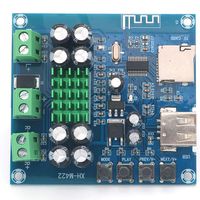 WINGONEER XH-M422 DC12-24V TPA3116D2 50W and 50W Bluetooth 4.0 Amplifier Board with Bluetooth U Disk TF Card Player