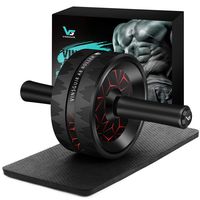 Vinsguir Ab Roller for Abs Workout, Ab Roller Wheel Exercise Equipment for Core Workout, Ab Wheel Roller for Home Gym, Ab Workout Equipment for Abdominal Exercise (Black & Red)