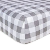 Burt's Bees Baby - Fitted Crib Sheet, Boys & Unisex 100% Organic Cotton Crib Sheet for Standard Crib and Toddler Mattresses (Grey Buffalo Check Pattern)