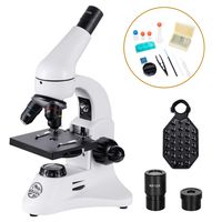 PRO Microscope for Kids Students Adults,40X-1000X with 15 Prepared Slides Lab Compound Monocular Microscopes Kit fit for iPhone