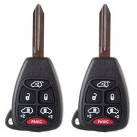ECCPP Replacement fit for Uncut 315MHz Keyless Entry Remote Key Fob 2004 2005 2006 2007 Chrysler Town & Country/Dodge Grand Caravan/Dodge Caravan M3N5WY72XX (Pack of 2)