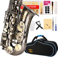 ENGRAVED FLOWER DESIGN-Glory High Grade Antique finish series PR4, E Flat Alto Saxophone with 11reeds,8 Pads cushions,case,carekit