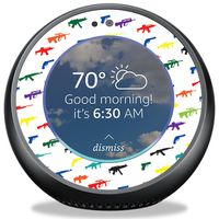 MightySkins Skin Compatible with Amazon Echo Spot - Fun Guns | Protective, Durable, and Unique Vinyl Decal Wrap Cover | Easy to Apply, Remove, and Change Styles | Made in The USA