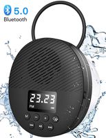 Waterproof Shower Speaker, AGPTEK Portable Bluetooth Speaker, Shower Radio with Bluetooth 5.0, LED Screen, Support TF Card, Built-in MIC for Bathroom, Shower, Beach, Outdoor, Indoor