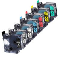 7-Pack Replace DYMO D1 Label Tape 45010 45013 45017 45018 45019 45021 D1 Refills Compatible DYMO LabelManager 280 420P PnP 220P 360D 450 210D, 1/2" W x 23' L, 12mm x 7m