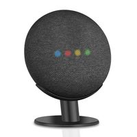Caremoo Metal Pedestal Stand for Google Nest Mini (2nd Gen) and Google Home Mini (1st Gen), Sound Visibility and Appearance Improving, Desktop Mount Holder for Your Google Mini Voice Assistant (Black)