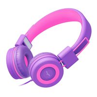 Elecder i37 Kids Headphones for Children Girls Boys Teens Foldable Adjustable On Ear Headphones with 3.5mm Jack for iPad Cellphones Computer MP3/4 Kindle Airplane School