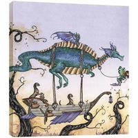 Tree-Free Greetings The Voyage Dragon and Fairies EcoArt Wall Plaque, 11.2 x 0.5 x 11.2 Inches (AP83609)