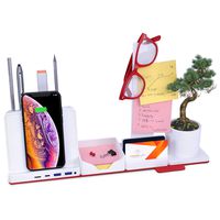 STEALTHO Office HUB Desk Organizer - Charger Station for Laptop MacBook Type-C Thunderbolt 3 Power Delivery 60W - QI Wireless Charger for Phone 10W - HDMI 4K, Micro SD Card Reader, 3 USB 3.0 (Black)