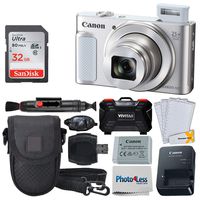 Canon PowerShot SX620 HS Digital Camera (Silver) + 32GB Memory Card + Point & Shoot Camera Case + USB Card Reader + Memory Card Hardcase + LCD Screen Protectors + Hand Camera Grip - Complete Bundle