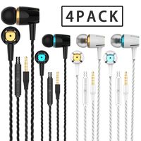 A9 Headphones Earphones Earbuds Earphones, Noise Islating, High Definition, Stereo for Samsung, iPhone,iPad, iPod and Mp3 Players (Mixed Color 4 Pairs) (Mixed Color 4 Pairs)
