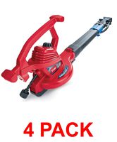 Toro 51621 UltraPlus Leaf Blower Vacuum, Variable-Speed (up to 250 mph) with Metal Impeller, 12 amp (4 Pack Red)