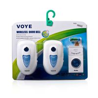 Voye 003A2 2 Plug-In Wireless Digital Doorbell with Battery (White)