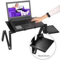 Yirind 360 Degree Adjustable Laptop Stand,Multifunctional Adjustable Portable Table Stand, with Mouse Board,Black