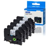 SuperInk 5 Pack Compatible for Brother P-Touch TZ TZe TZe-231 TZ-231 Label Tape for PT-D210 PT-H100 PT-D400AD PT-P700 PTD600 PT-1230PC Labeler 12mm (1/2 Inch) x 8m (26.2 ft) Laminated Black on White