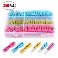 Nilight 250 PCS Heat Shrink Spade Connectors Quick Disconnect Wire Connectors Electrical Spade Terminals Heat Shrink Fully Insulated Male and Female Wire Spade Connectors,2 Years Warranty