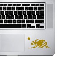StickAny Palm Series California Bear Repub Sticker for MacBook Pro, Chromebook, and Laptops (Gold)