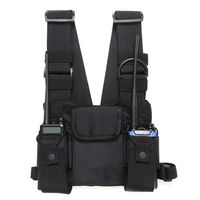 Mintata2019 Universal Tactical Radio Carry Bag Nylon Chest Harness Front Pack Pouch Holster for Baofeng UV-5R UV-82 UV-9R BF-888S TYT Motorola Walkie Talkie