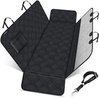 URPOWER Dog Seat Covers with Detachable Mesh Visual Window 100% Waterproof Dog Car Seat Cover Nonslip Pet Bench Seat Cover with Storage Pockets, Washable Dog Hammock for Cars Trucks and SUVs