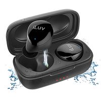 iLuv TB100 True Wireless Cordless in-Ear Bluetooth 5.0 Earbuds with Hands-Free Call Microphone, IPX6 Waterproof Protection, Deep Bass, High-Fidelity Sound; Includes Compact Charging Case & 3 Ear Tips
