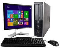 HP Elite Desktop Computer, Intel Core 2 Duo 2.9 GHz, 8 GB RAM, 500 GB HDD, Keyboard & Mouse, Wi-Fi, 22 in LCD Monitor (Brands Vary), DVD, Windows 10, (Renewed)