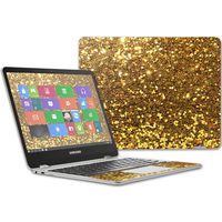 Mightyskins Skin Compatible with Samsung Chromebook Plus 12.3"(2017) Wrap Cover Sticker Skins Gold Glitter